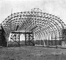 Constructing A "Garage" For A "Zeppelin", 1909. Creator: Parks.