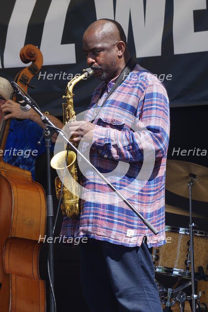 Jason Yarde, Hexagonal, Battle Jazz Weekend, Battle, East Sussex, 24 July 2022. Creator: Brian O'Connor.