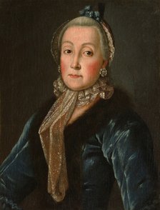 Portrait of Countess Anna Danilovna Trubetskaya (1710-1780), née Drutskaya-Sokolinskaya, Second Half of the 18th cen.. Artist: Anonymous  
