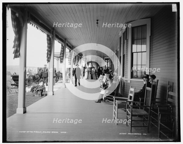 On the piazza, Poland Spring House, between 1890 and 1901. Creator: Unknown.