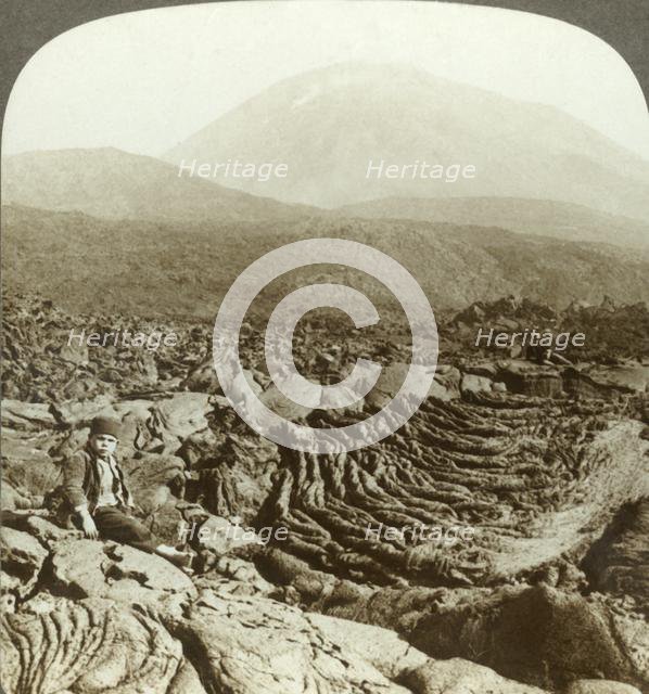 'In the wilderness of Lava, at base of Vesuvius, Italy', c1909. Creator: Unknown.