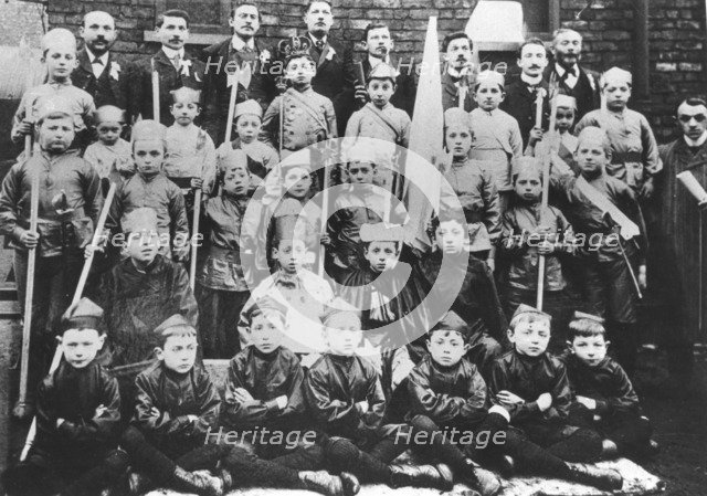 Boys in fancy dress for Purim, before 1914. Artist: Unknown