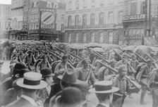 Brussels, Germans crossing Place Charles Rogier, 8/20/14, 20 Aug 1914. Creator: Bain News Service.