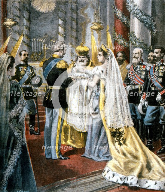 Baptism of the Grand Duchess Tatiana, daughter of Nicholas II of Russia, 1897. Artist: Unknown