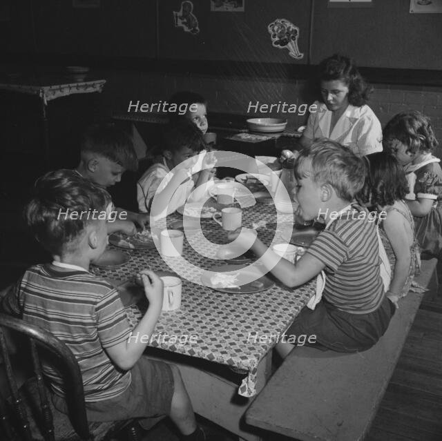 A child care center, opened September 15, 1942, for thirty child..., New Britain, Connecticut, 1943. Creator: Gordon Parks.
