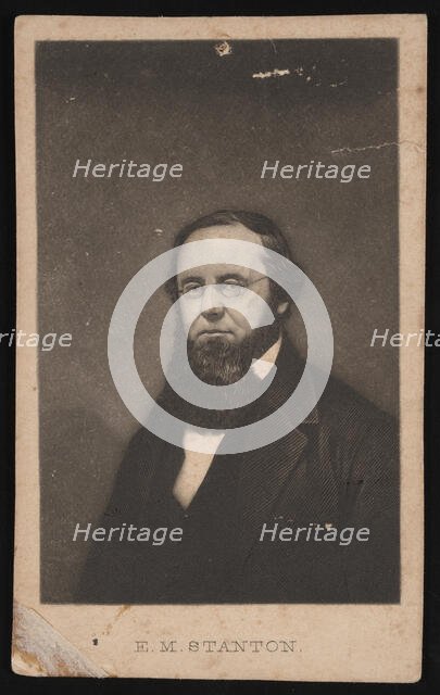 Portrait of Edwin McMasters Stanton (1814-1869), Before 1869. Creator: Unknown.