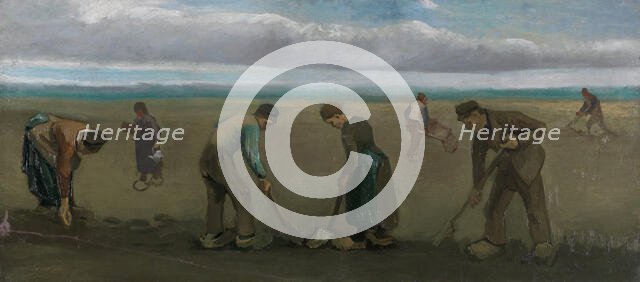 Peasants planting potatoes, 1884. Creator: Gogh, Vincent, van (1853-1890).