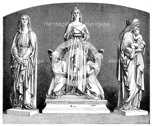 "Faith, Hope and Charity" - sculpted by J. Thomas, 1858. Creator: Harvey Orrin Smith.