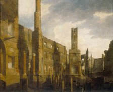 'The Ruins of the Pantheon in Oxford Street after the Disasterous Fire of 14 January 1792', (1792). Artist: William Marlow