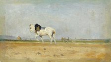 A Plow Horse in a Field, 1870/1874. Creator: Stanislas Lepine.