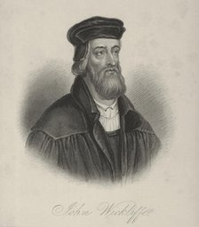 John Wycliffe, religious reformer and theologian, c1370-c1384, (1834-1837).  Creator: Samuel Freeman.