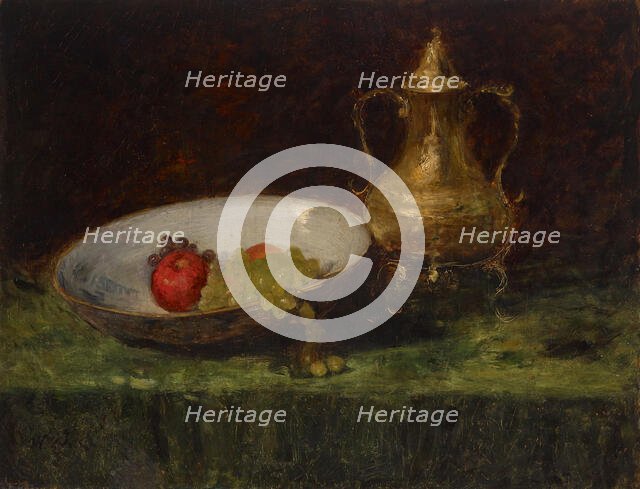 Still Life (Fruit and Copper Pot), date unknown, c1870-1900. Creator: William Merritt Chase.