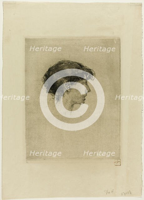 Head of a Girl, Profile, n.d. Creator: Robert Frederick Blum.