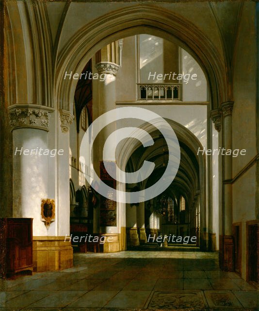 Interior of the Grote Kerk, Haarlem, 1676. Creator: Job Adriaensz Berckheyde.