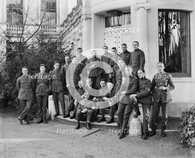Convalescing airmen, Shirley Park, Shirley Road, Shirley, London, December 1917. Artist: H Bedford Lemere.