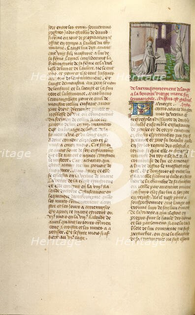 The Annunciation; Miroir Historial, about 1475. Creator: Unknown.