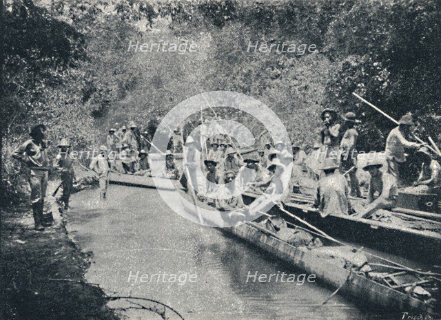 'Exploracao do Ro de Sto. Anastacio', 1895. Artist: Francisco Henszler.