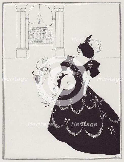 Comedy-Ballet of Marionettes, I, 1894. Creator: Aubrey Beardsley.