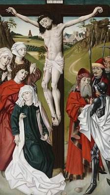 Crucifixion of Christ, 1475. Creator: Master of the Schottenaltar.