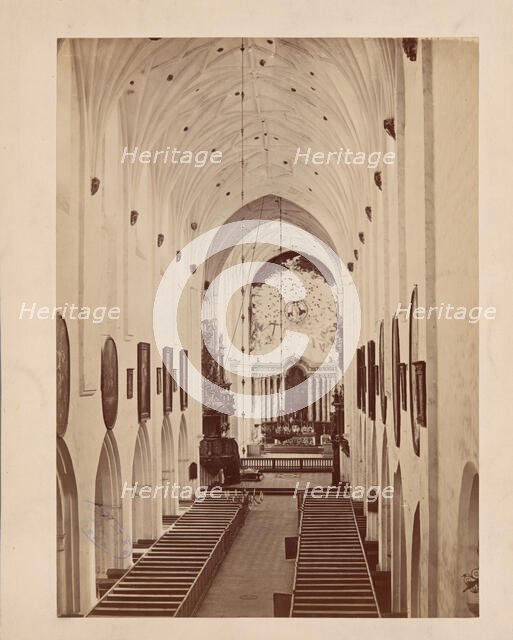 Interior of Archcathedral Church of the Holy Trinity, Blessed Virgin Mary...Oliwa, 1890-1900. Creator: Unknown.