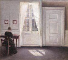 Interior in Strandgade, Sunlight on the Floor, 1901. Creator: Vilhelm Hammershøi.
