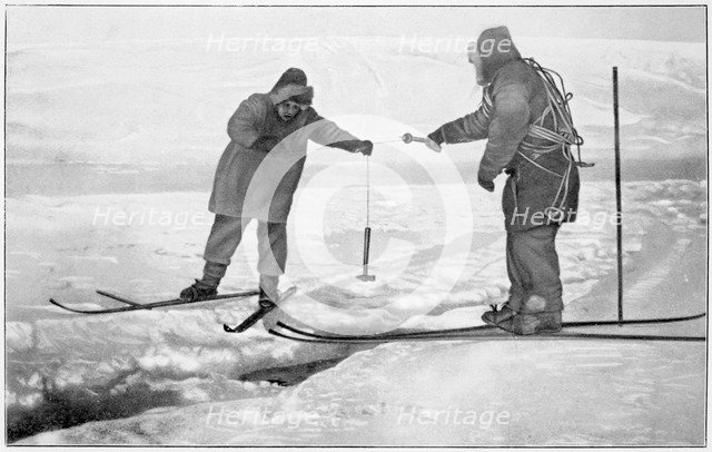 Improvised sounding tackle, Antarctica, 1911-1912. Artist: Unknown