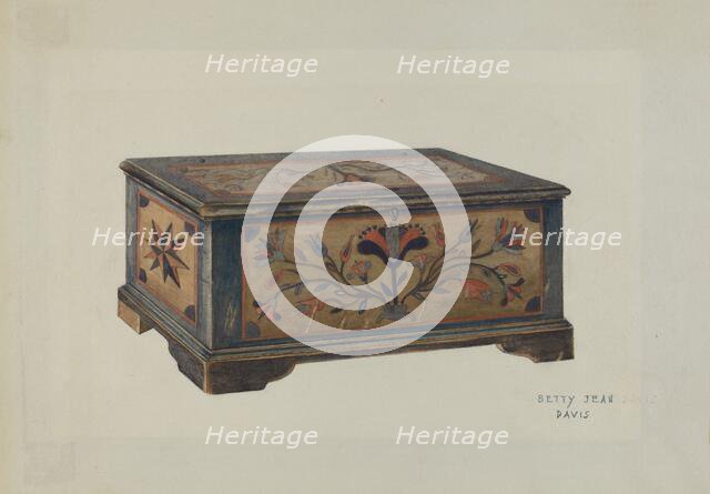 Pa. German Sample Chest, c. 1939. Creator: Betty Jean Davis.