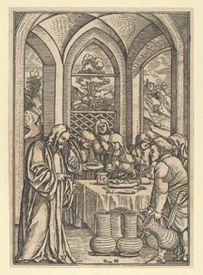 The Wedding at Cana, from The Life of Christ, ca. 1511-12. Creator: Hans Schäufelein the Elder.