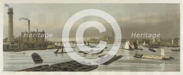 London As It Is: Westminster, from Waterloo Bridge, 1842. Creator: Thomas Shotter Boys (British, 1803-1874).