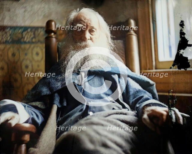 Walt Whitman in Camden, N.J., c. 1891. Creator: Thomas Eakins.