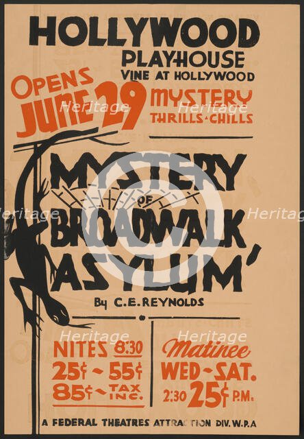 Mystery of the Broadwalk Asylum, [193-]. Creator: Unknown.