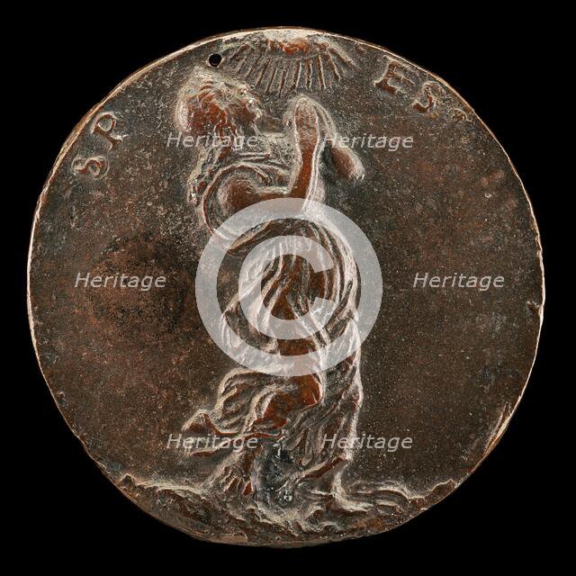 Hope Gazing at the Sun [reverse], c. 1485/1490. Creator: Unknown.