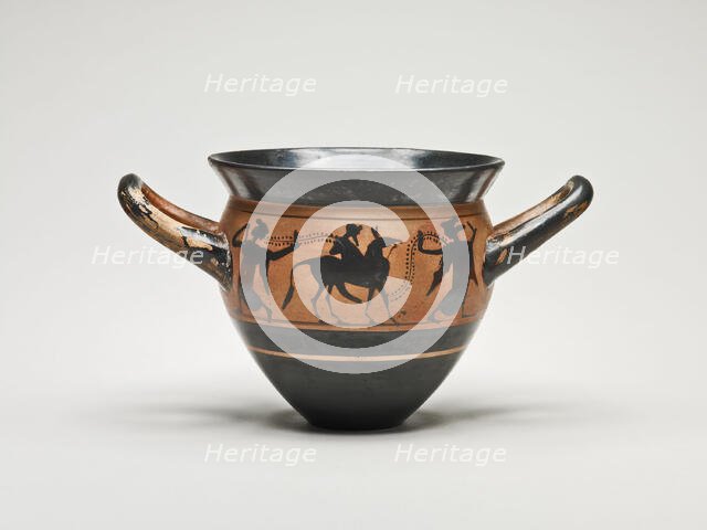 Mastoid (Drinking Cup) with Handles, 500-480 BCE. Creator: Haimon Painter.