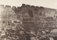 Jérusalem, Enceinte du Temple, Face Est de l'angle Nord-Est, 1854. Creator: Auguste Salzmann.