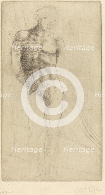 Study of a Nude Figure (Etude de figure nue). Creator: Alphonse Legros.