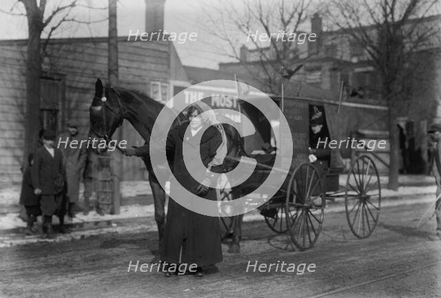 Eliz. Freeman enroute to Wash'n, 1913. Creator: Bain News Service.