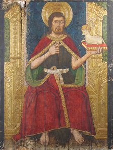 Panel with Saint John the Baptist Enthroned from Retable, 15th century. Creator: Domingo Ram.