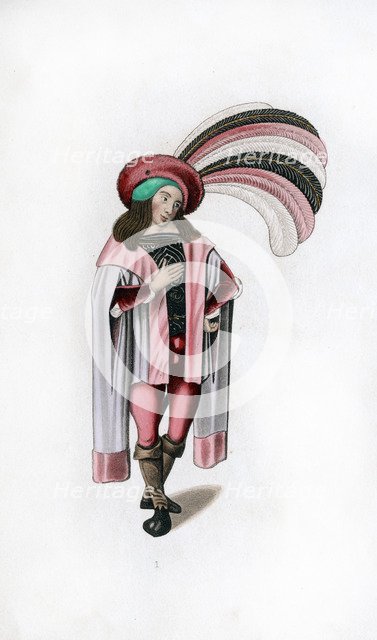 Male dress, c1480, (1843).Artist: Henry Shaw