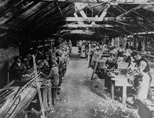 English women making aeroplane [i.e. aeroplane] shafts, between c1915 and c1920. Creator: Bain News Service.