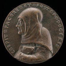 Saint Bernardino of Siena, 1380-1444, Canonized 1450 [obverse], c. 1444/1462. Creator: Antonio Marescotti.
