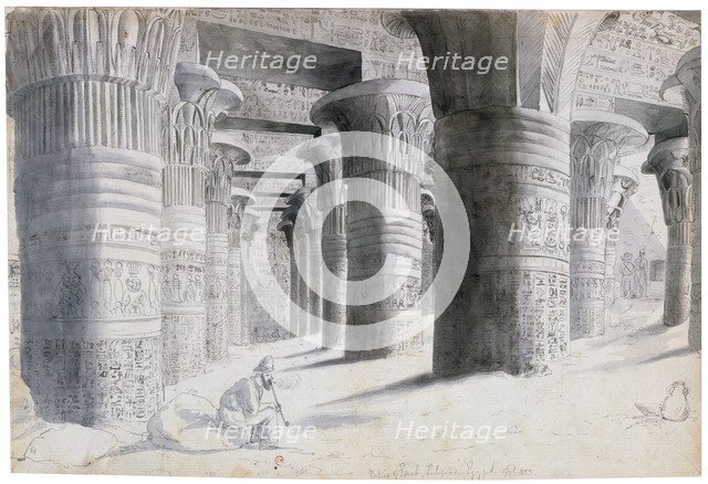 'Portico of Esuch, Egypt', 1822. Artist: Wilkinson