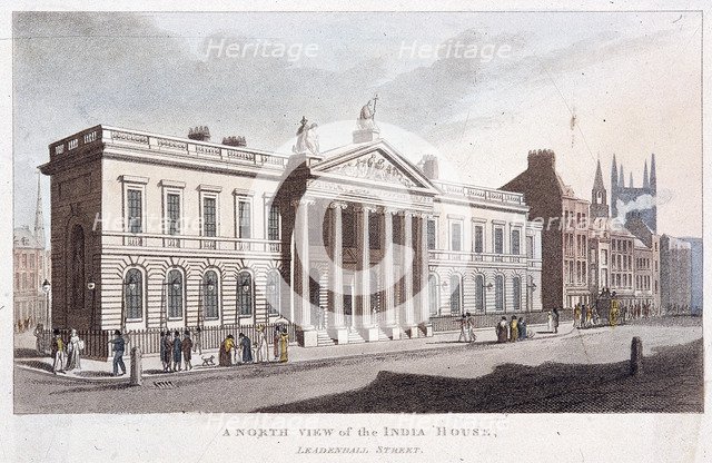 East India House, London, 1810. Artist: Anon