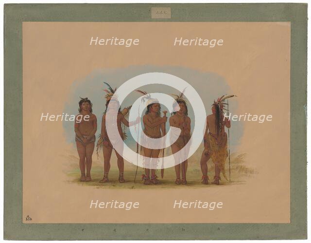 Five Caribbe Indians, 1854/1869. Creator: George Catlin.