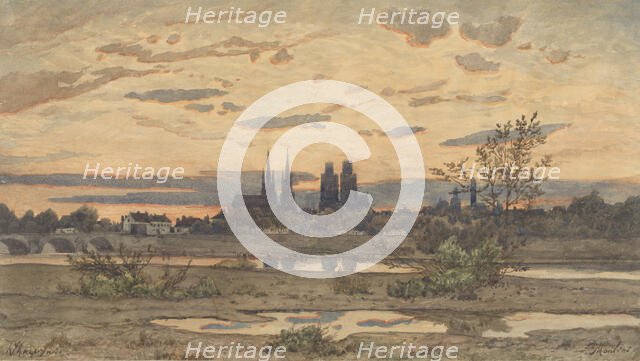 A View of Moulins, ca. 1850-60. Creator: Henri-Joseph Harpignies.