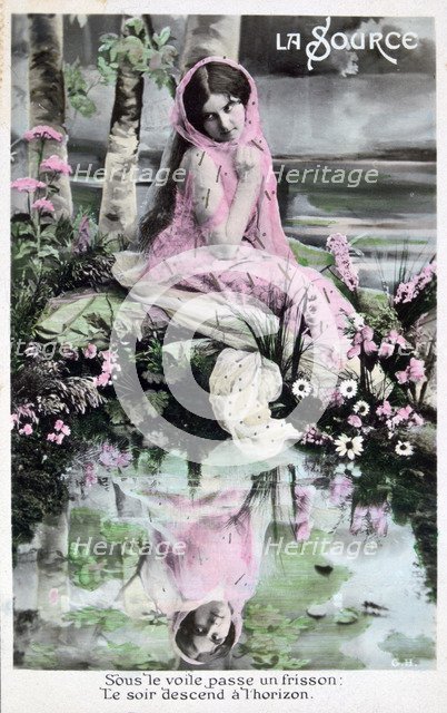 'Spring', vintage French postcard, c1900. Artist: Unknown