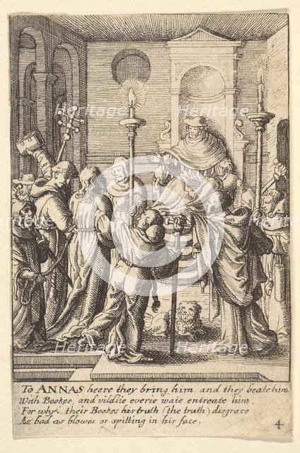 Jesus before Annas, 1625-77. Creator: Wenceslaus Hollar.