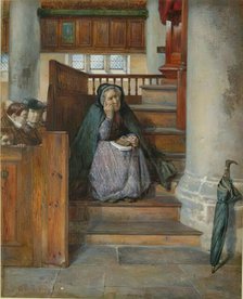 The Pulpit Stair (An Attentive Hearer of the Word), 1865. Creator: George Reid.