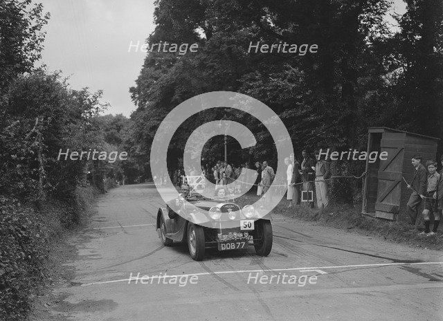 Morgan of TH Cole Jr at the MCC Torquay Rally, July 1937. Artist: Bill Brunell.