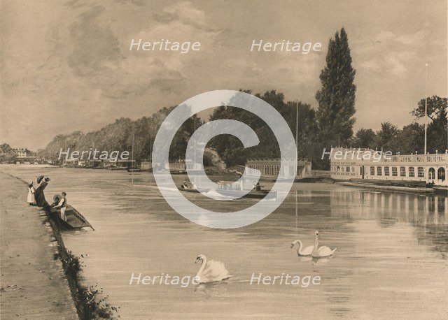 'The College Barges at Oxford', 1902. Artist: Unknown.