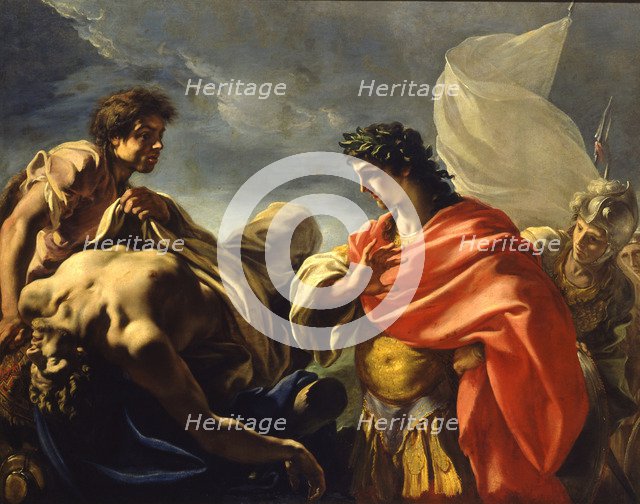 Alexander before the Dead Body of Darius, um 1700.
